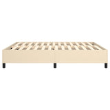 Cadre de lit sans matelas crème 180x200 cm tissu