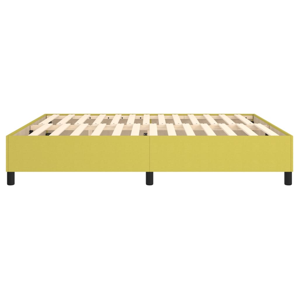 Cadre de lit sans matelas vert 180x200 cm tissu