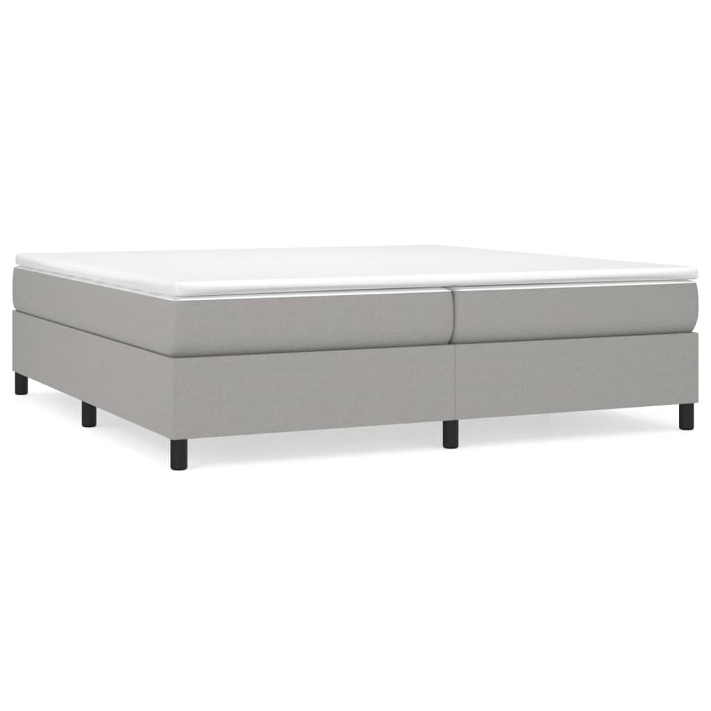 Cadre de lit sans matelas gris clair 200x200 cm tissu