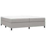 Cadre de lit sans matelas gris clair 200x200 cm tissu