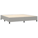 Cadre de lit sans matelas gris clair 200x200 cm tissu