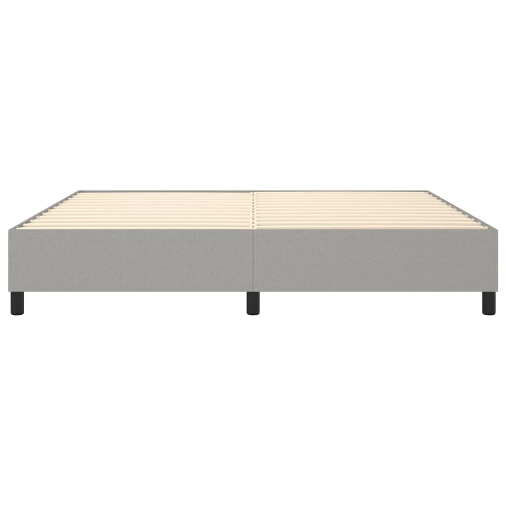 Cadre de lit sans matelas gris clair 200x200 cm tissu