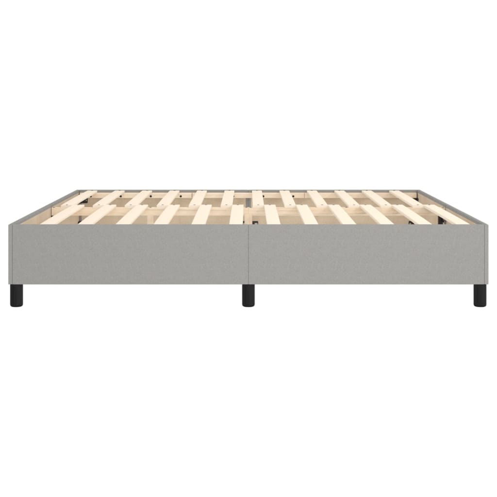 Cadre de lit sans matelas gris clair 200x200 cm tissu