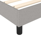 Cadre de lit sans matelas gris clair 200x200 cm tissu