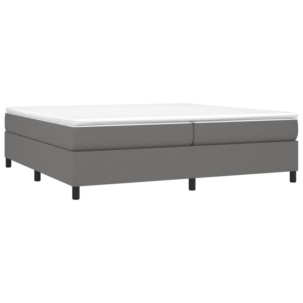 Cadre de lit sans matelas gris foncé 200x200 cm tissu