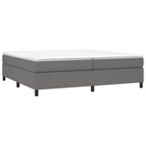 Cadre de lit sans matelas gris foncé 200x200 cm tissu