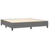 Cadre de lit sans matelas gris foncé 200x200 cm tissu