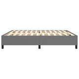 Cadre de lit sans matelas gris foncé 200x200 cm tissu