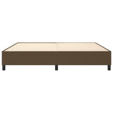 Cadre de lit sans matelas marron foncé 200x200 cm tissu