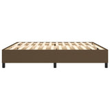 Cadre de lit sans matelas marron foncé 200x200 cm tissu