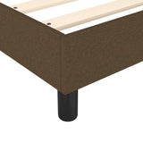 Cadre de lit sans matelas marron foncé 200x200 cm tissu