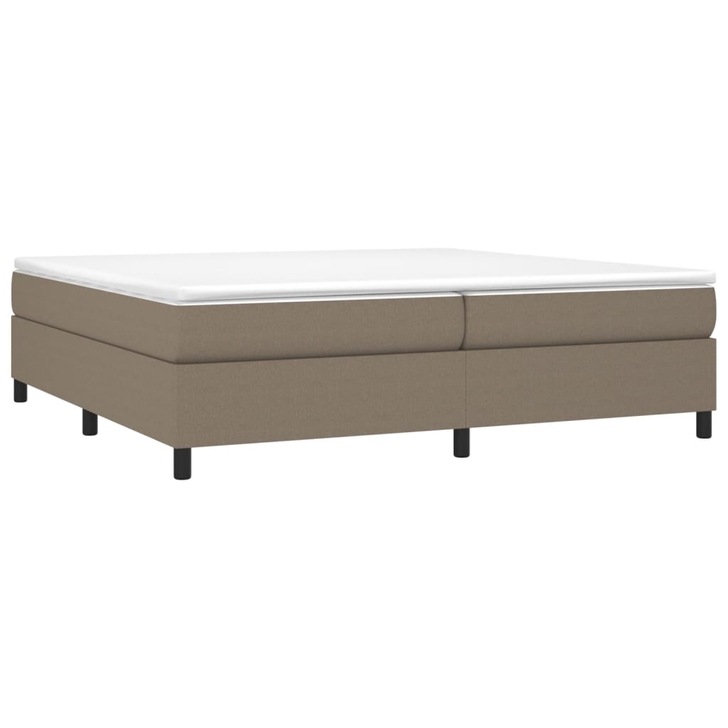 Cadre de lit sans matelas taupe 200x200 cm tissu