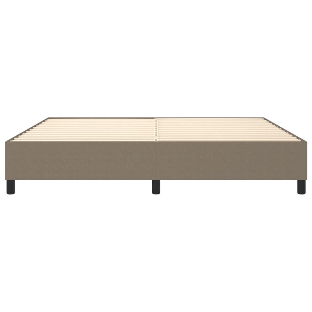 Cadre de lit sans matelas taupe 200x200 cm tissu