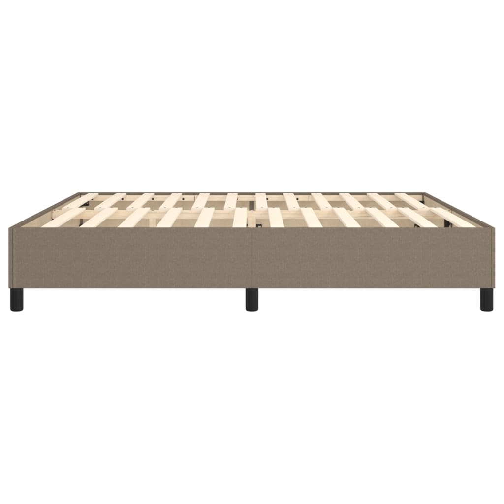 Cadre de lit sans matelas taupe 200x200 cm tissu