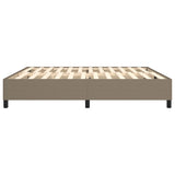 Cadre de lit sans matelas taupe 200x200 cm tissu