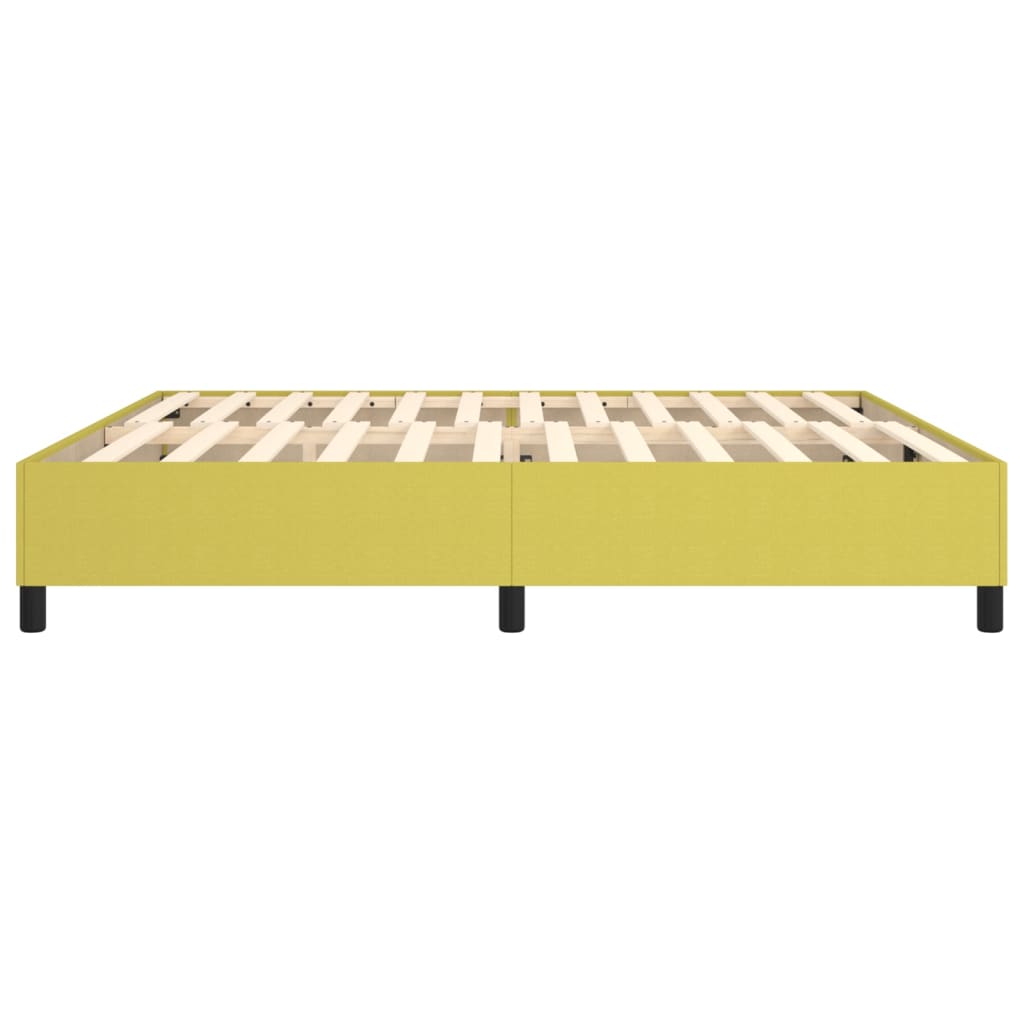 Cadre de lit sans matelas vert 200x200 cm tissu