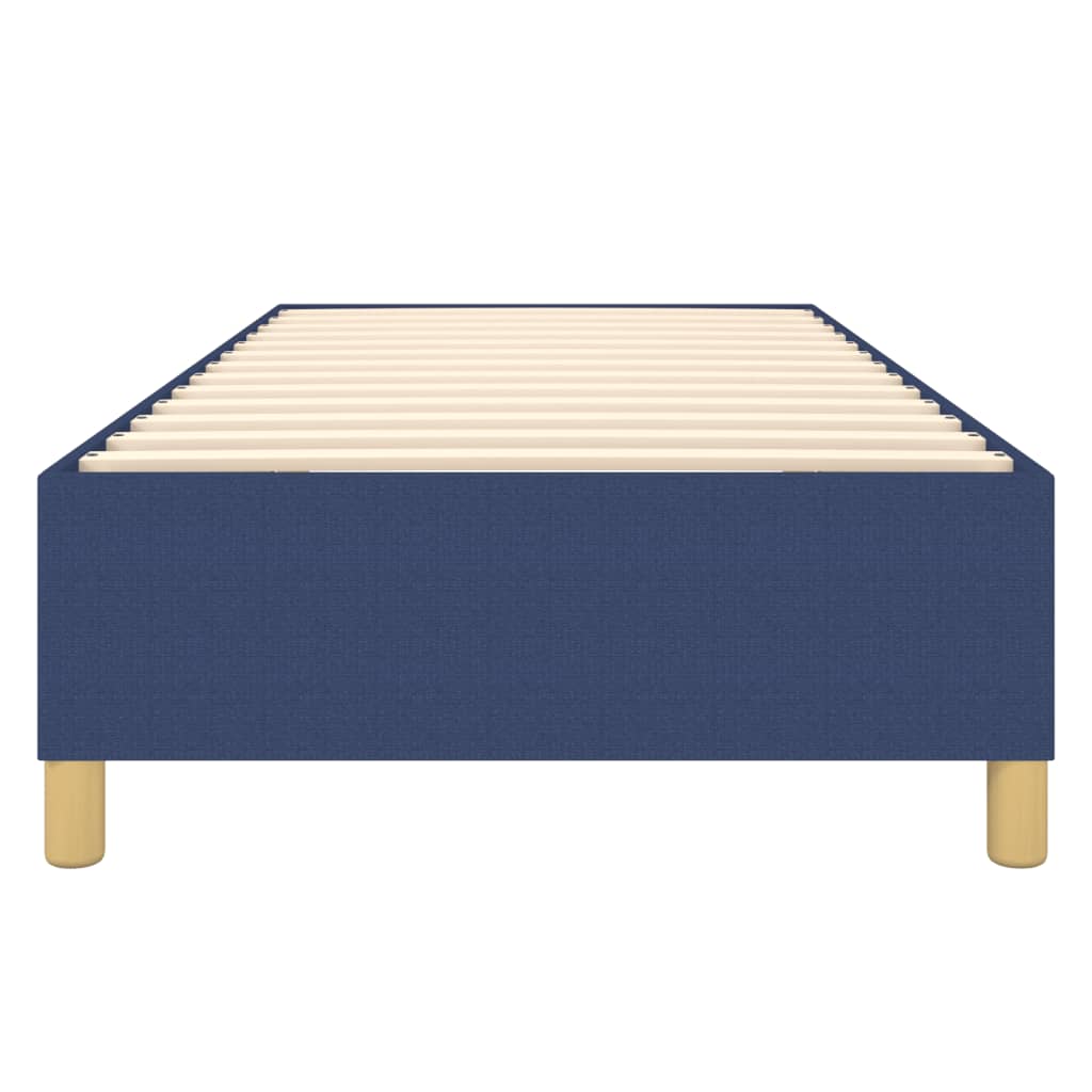 Cadre de lit sans matelas bleu 100x200 cm tissu