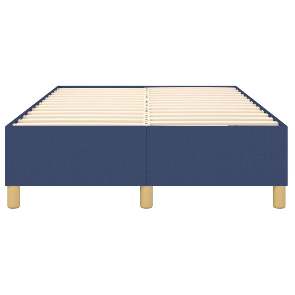 Cadre de lit sans matelas bleu 120x200 cm tissu