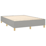 Cadre de lit sans matelas gris clair 140x190 cm tissu