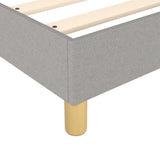 Cadre de lit sans matelas gris clair 140x190 cm tissu