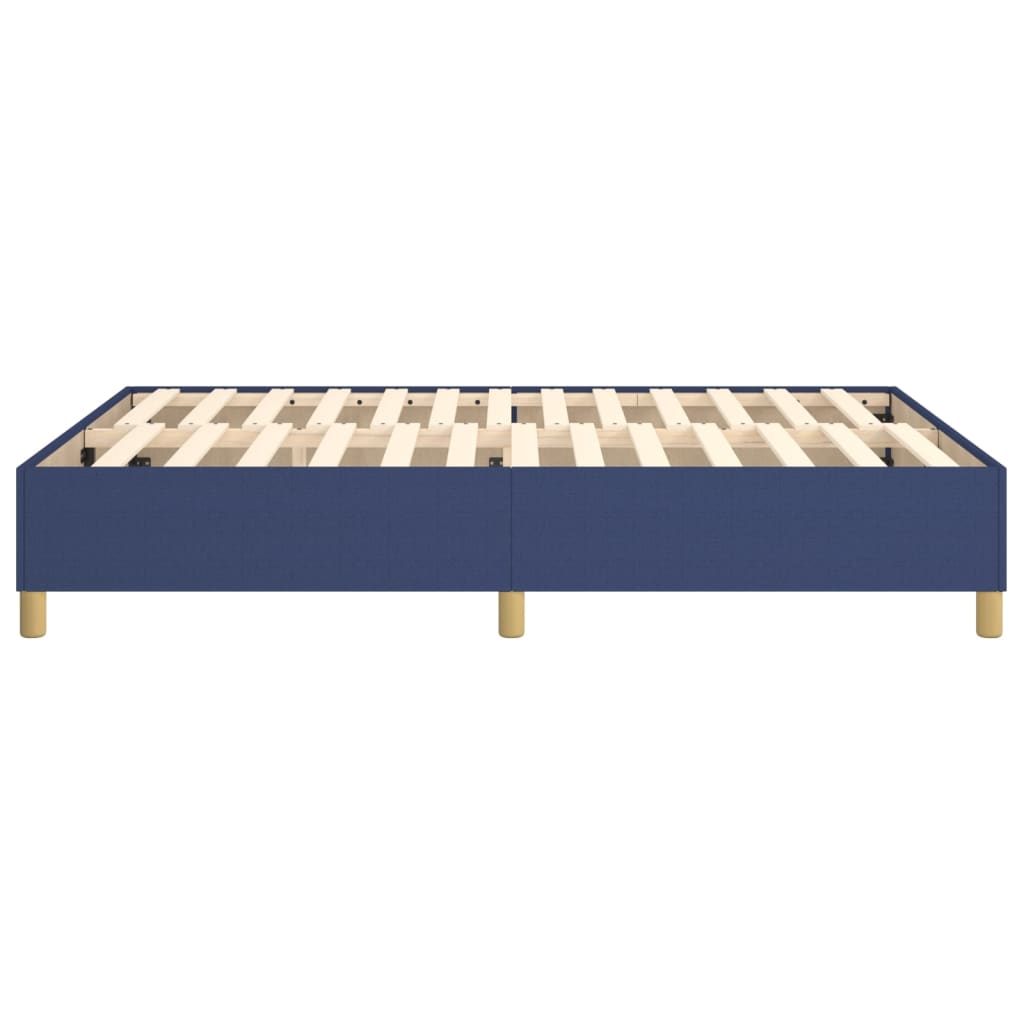 Cadre de lit sans matelas bleu 140x190 cm tissu