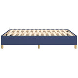 Cadre de lit sans matelas bleu 140x190 cm tissu