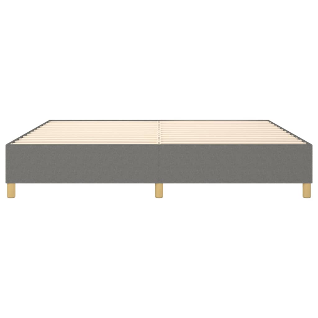 Cadre de lit sans matelas gris foncé 140x200 cm tissu