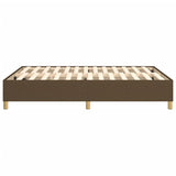 Cadre de lit sans matelas marron foncé 140x200 cm tissu