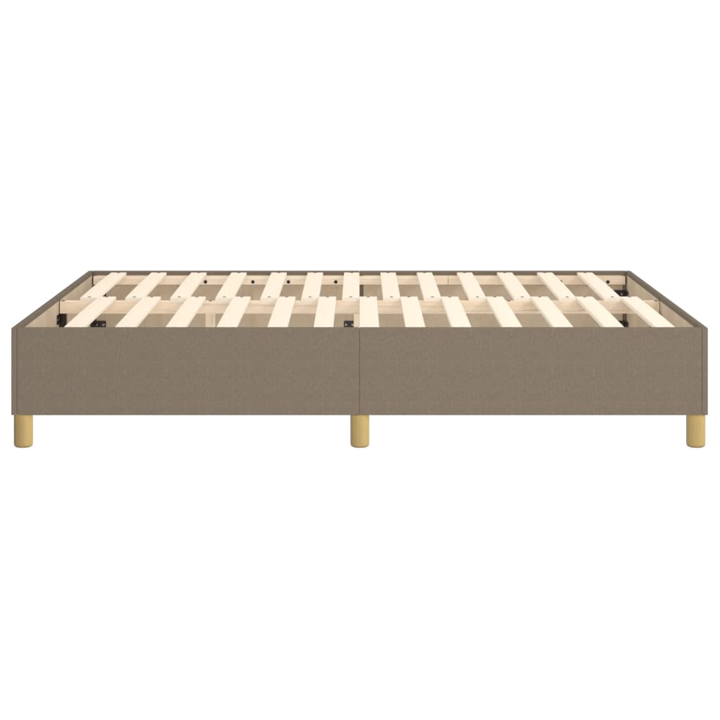 Cadre de lit sans matelas taupe 140x200 cm tissu