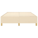 Cadre de lit sans matelas crème 140x200 cm tissu