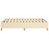 Cadre de lit sans matelas crème 140x200 cm tissu