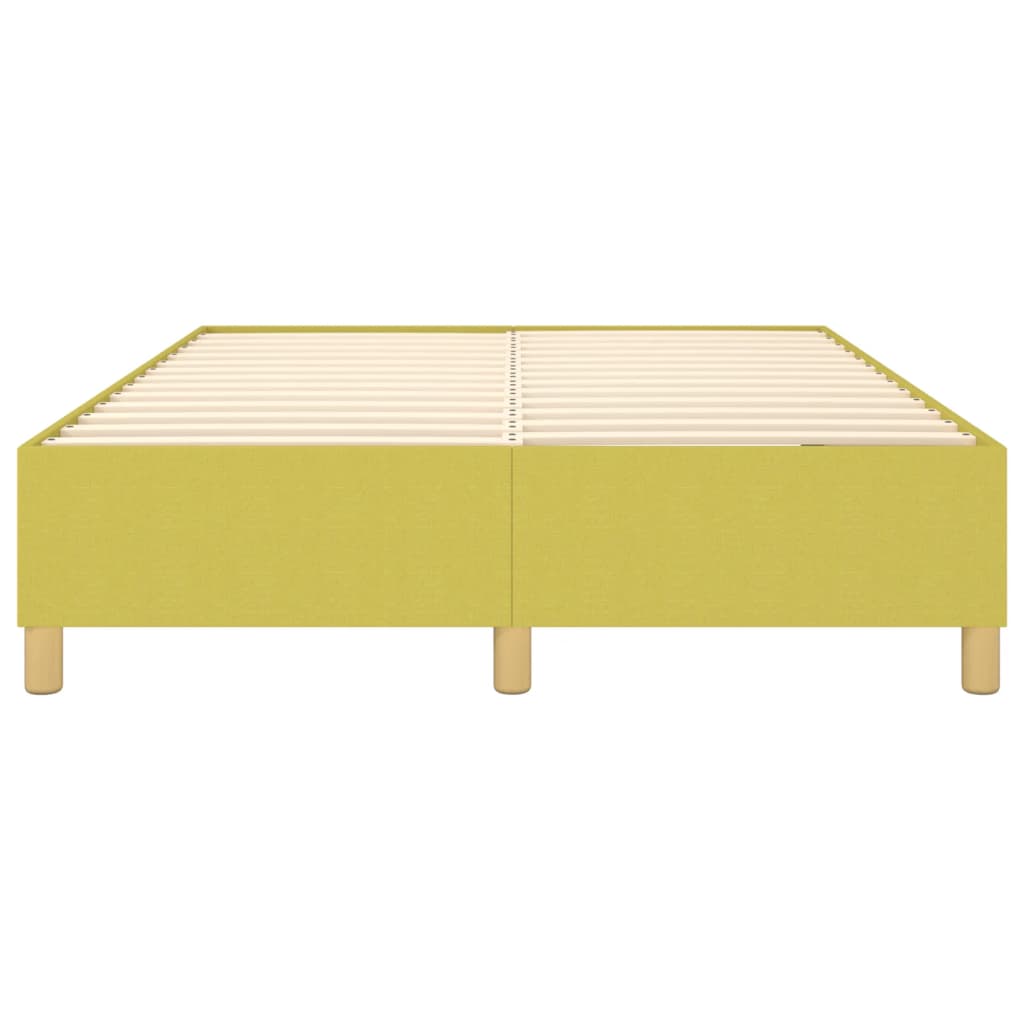 Cadre de lit sans matelas vert 140x200 cm tissu