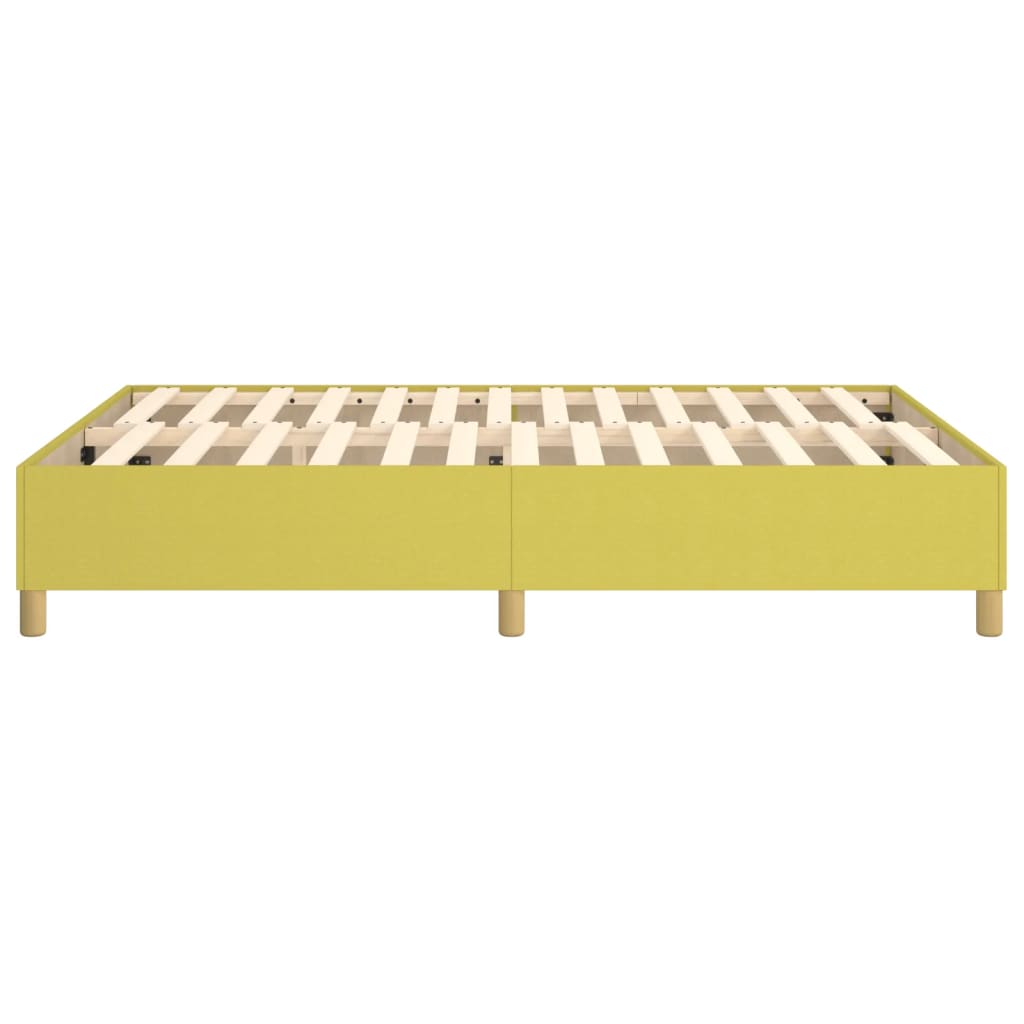 Cadre de lit sans matelas vert 140x200 cm tissu