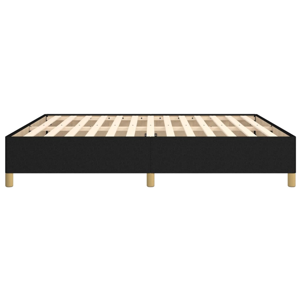 Cadre de lit sans matelas noir 160x200 cm tissu