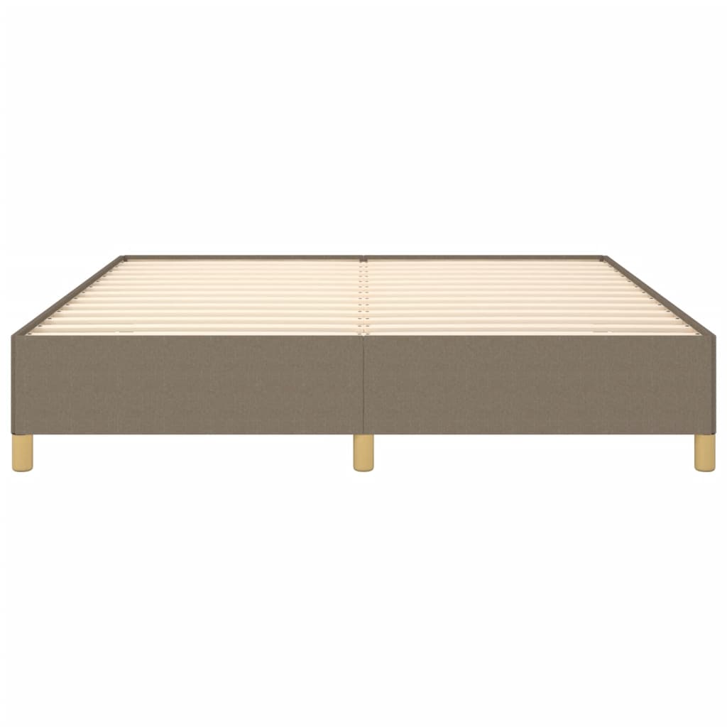 Cadre de lit sans matelas taupe 160x200 cm tissu