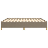 Cadre de lit sans matelas taupe 160x200 cm tissu