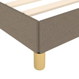 Cadre de lit sans matelas taupe 160x200 cm tissu