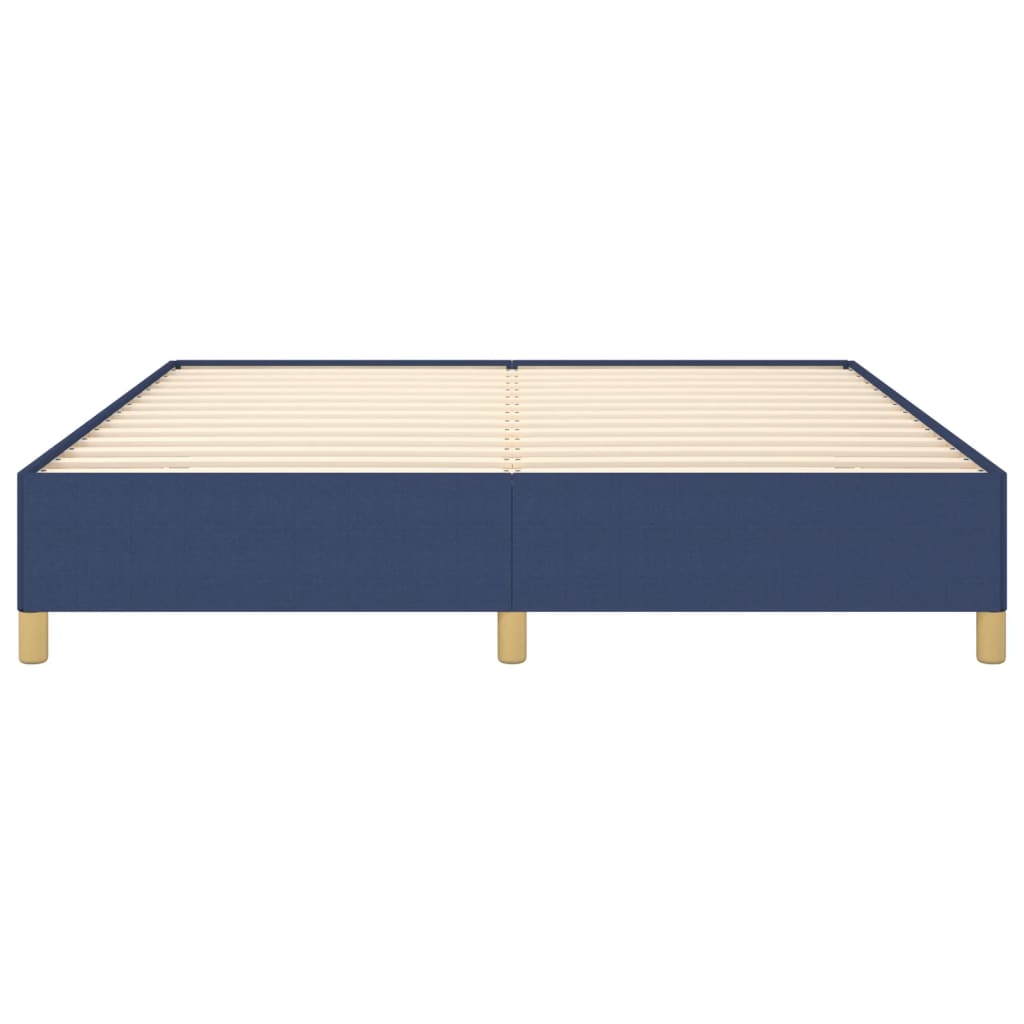 Cadre de lit sans matelas bleu 160x200 cm tissu