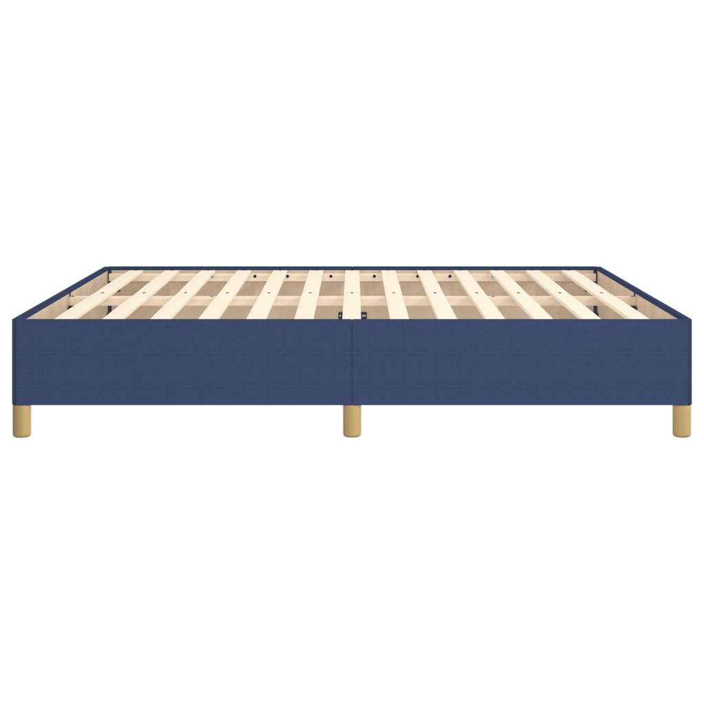 Cadre de lit sans matelas bleu 160x200 cm tissu