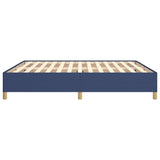 Cadre de lit sans matelas bleu 160x200 cm tissu