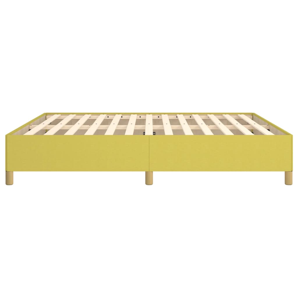 Cadre de lit sans matelas vert 160x200 cm tissu