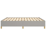 Cadre de lit sans matelas gris clair 180x200 cm tissu