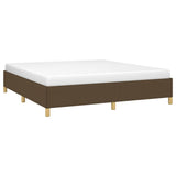 Cadre de lit sans matelas marron foncé 180x200 cm tissu