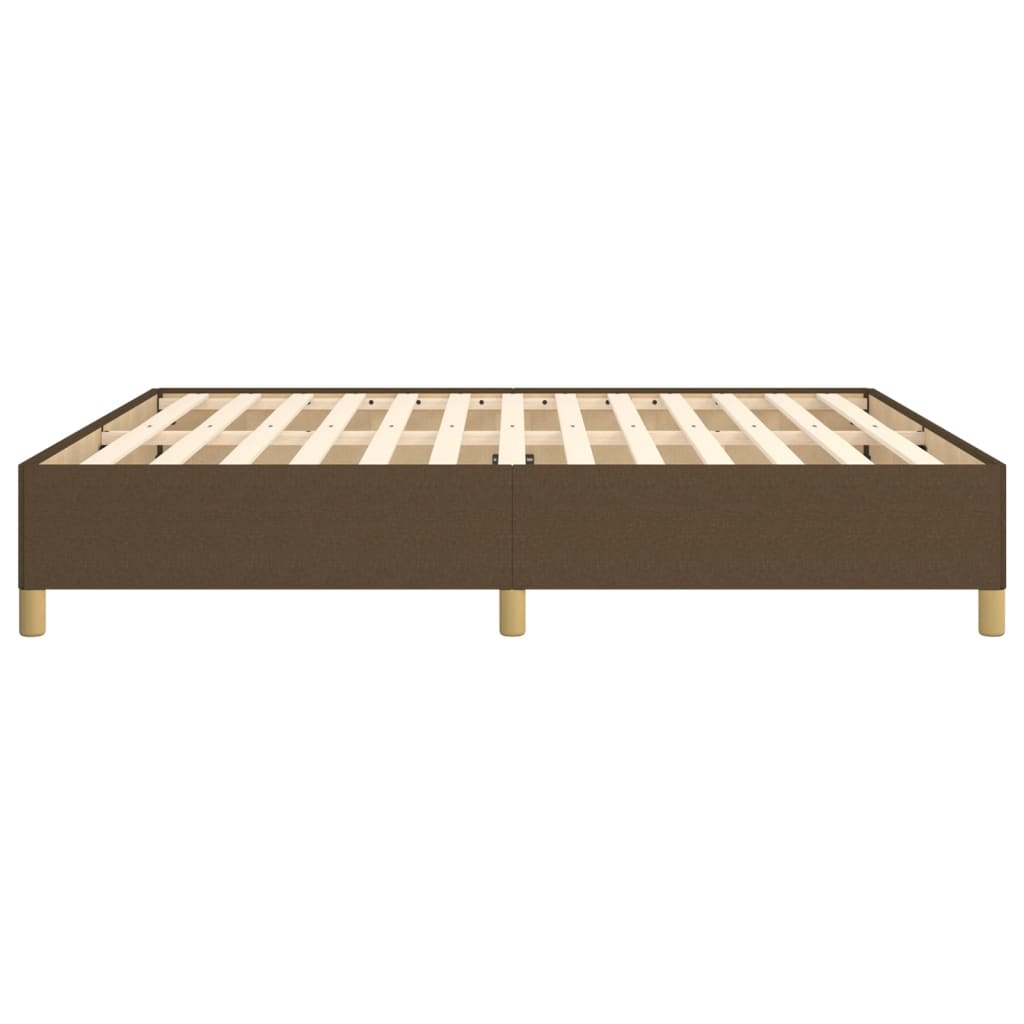 Cadre de lit sans matelas marron foncé 180x200 cm tissu