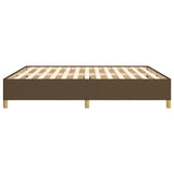 Cadre de lit sans matelas marron foncé 180x200 cm tissu