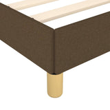 Cadre de lit sans matelas marron foncé 180x200 cm tissu