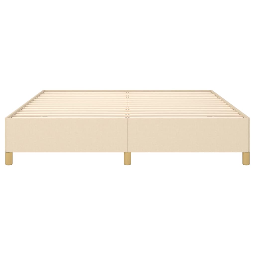 Cadre de lit sans matelas crème 180x200 cm tissu