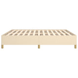 Cadre de lit sans matelas crème 180x200 cm tissu