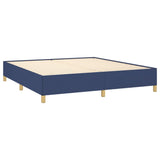 Cadre de lit sans matelas bleu 180x200 cm tissu