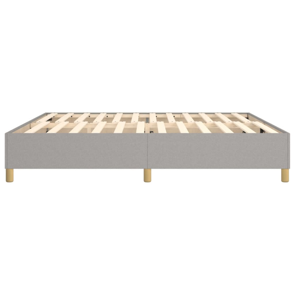 Cadre de lit sans matelas gris clair 200x200 cm tissu